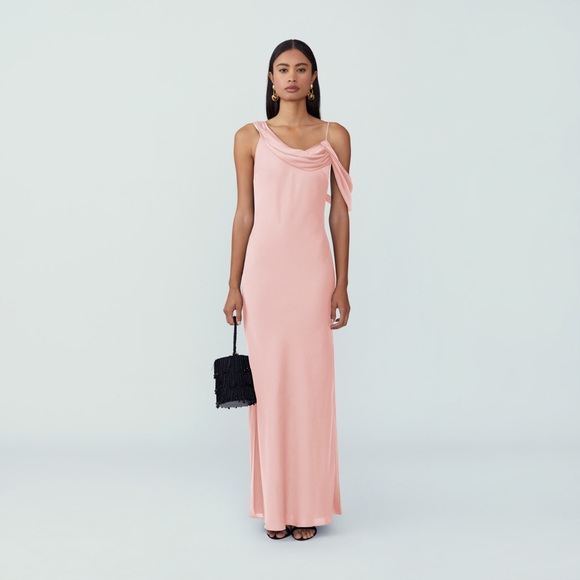 Fame and Partners Francois Dress in Pale Pink Long Evening Gown NWT - Picture 2 of 6